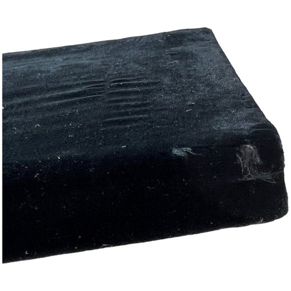 Vintage Fuji Bag Black Velvet Clutch Purse HandMade Embroidered Beads Mirror - Picture 6 of 10